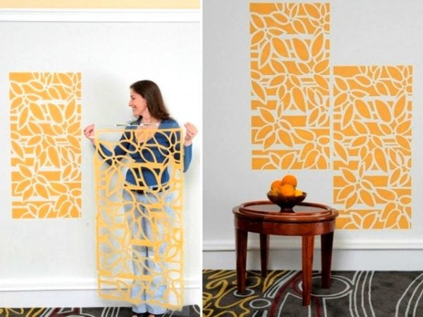 Using stencils for painting walls