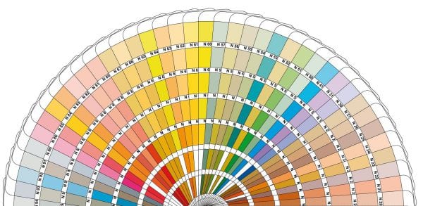 Farbpalette für Fassadenwände