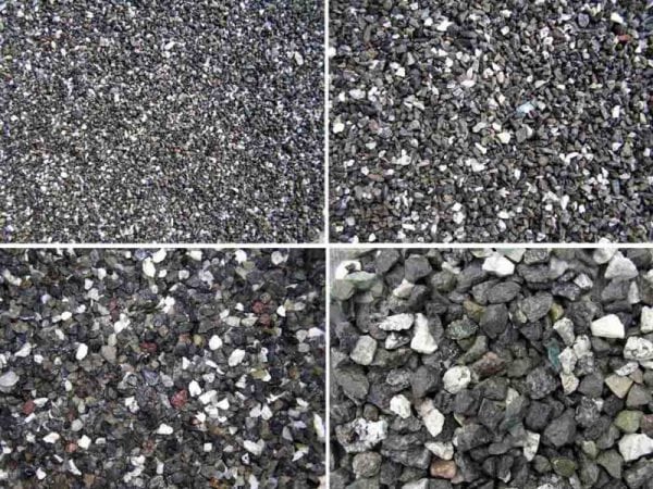 Crushed stone of different fractions