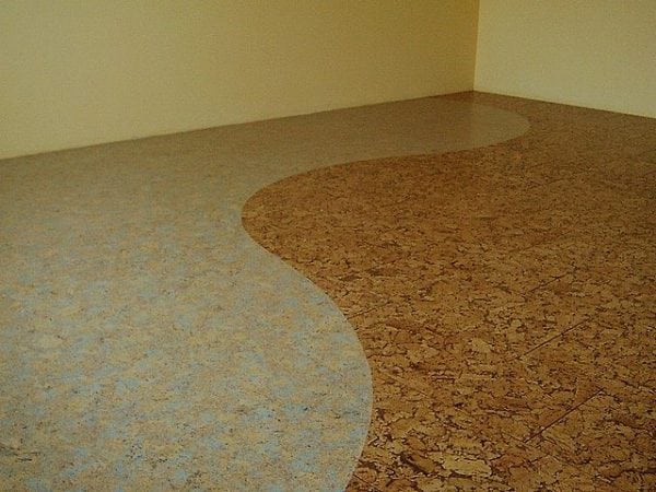 Painted cork floor