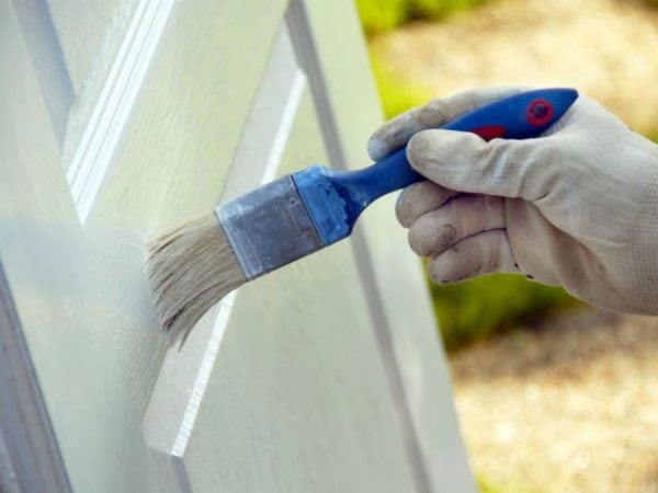 Mag-apply ng pintura sa pintuan