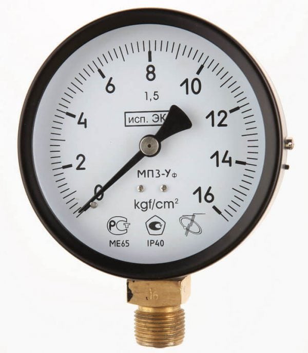 Pressure gauge is needed to control pressure