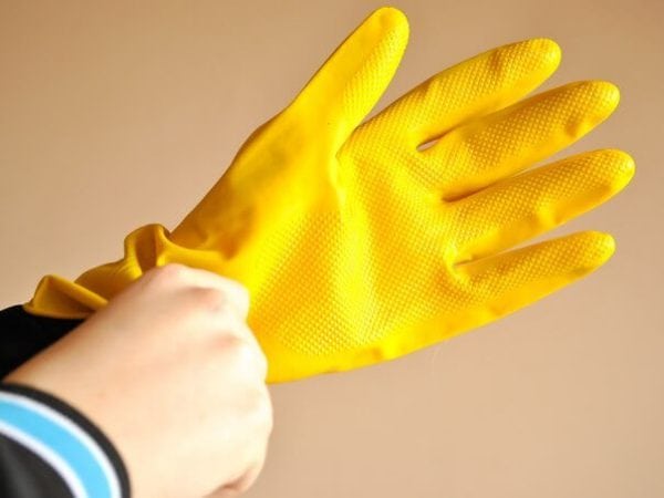 Rubber gloves for work