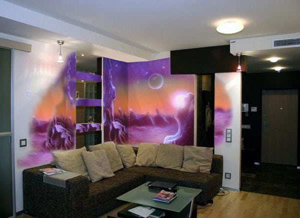 Airbrushing result on the wall