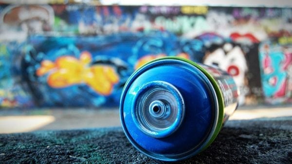 Graffiti spray paint can