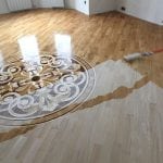 Varnishing a wooden floor
