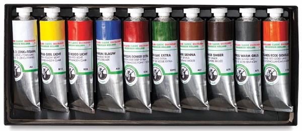 Oil paints in tubes