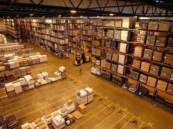 Storage of coatings in warehouses