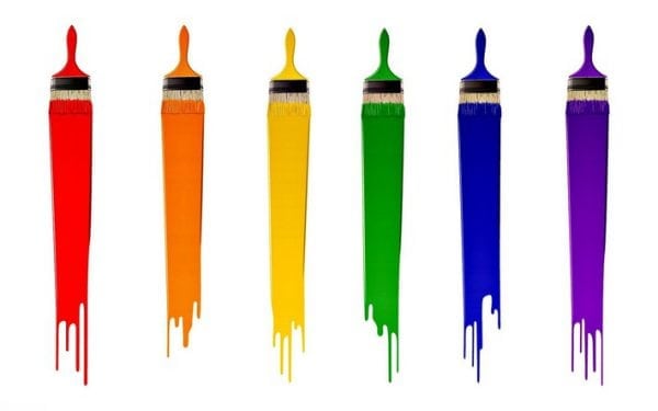 Tintas de silicato de cores diferentes