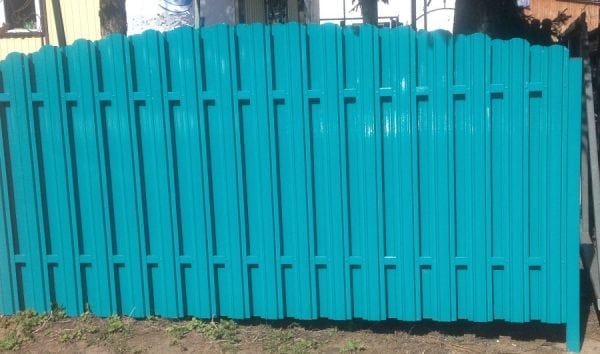 DIY painted metal fence