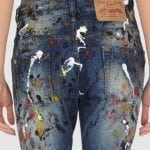 Limpieza de jeans de pintura