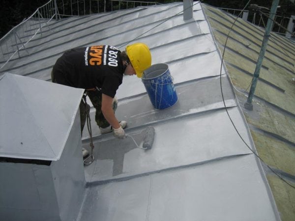 DIY galvanized roof painting