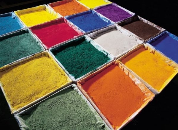 Pintura en polvo epoxi en diferentes colores