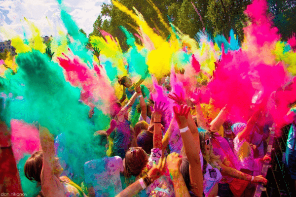 Festival van krijt kleuren