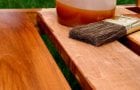 Impregnación para madera para uso en exteriores.