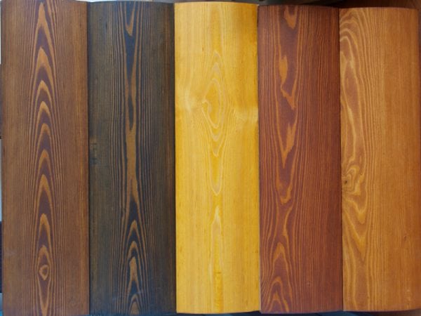 Possible colors for wood impregnation for outdoor use