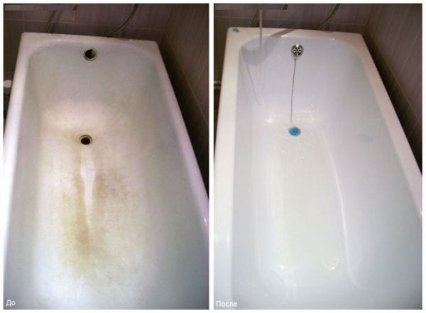 Hvordan ser et bad ud før og efter akrylopdatering?