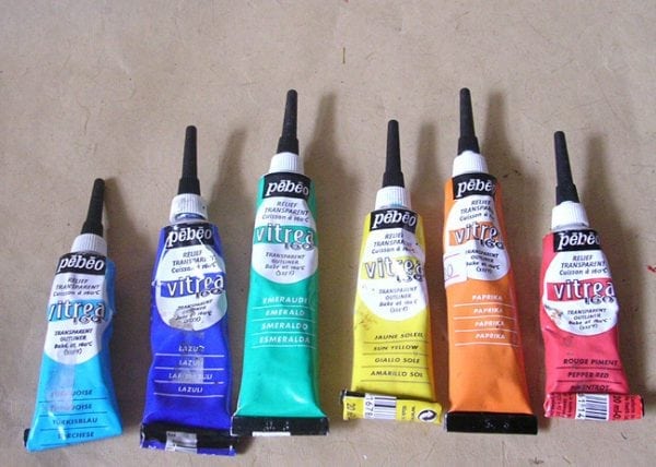 Glass stained glass paints