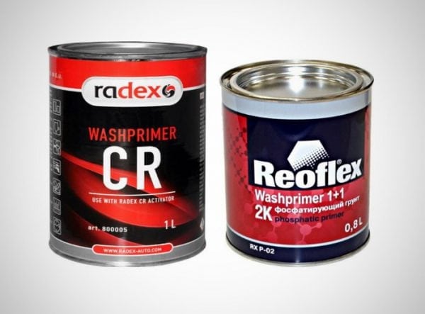 Reaktīvie grunti Radex CR un Reoflex Washprimer 2K