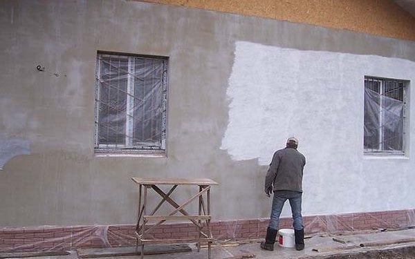 Preparação da fachada antes da pintura