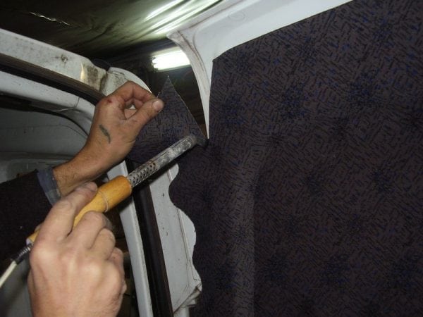Glue 888 is used for gluing materials in the passenger compartment