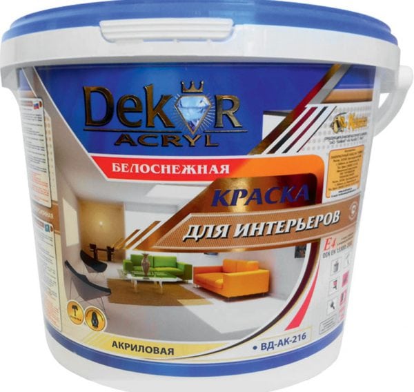 ВД-АК-216 за интеријере који се могу прати у сњежнобијелој боји Декор