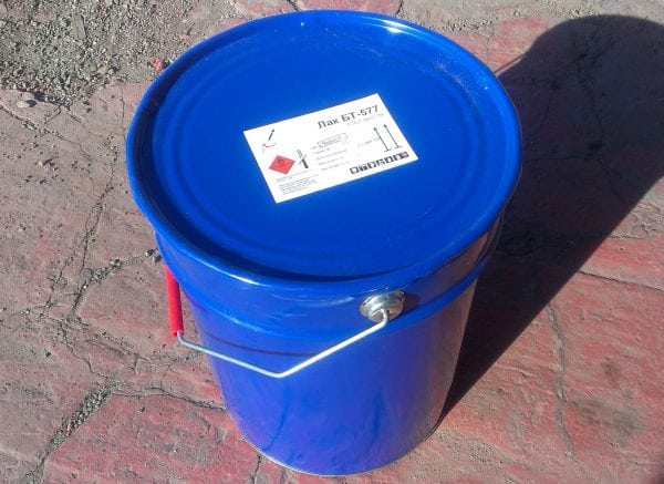 BT-577 varnish in a bucket of 18 kg