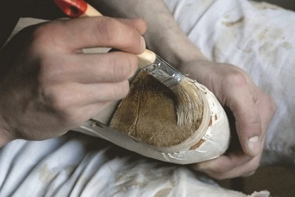 Shoe repair using Desmokol