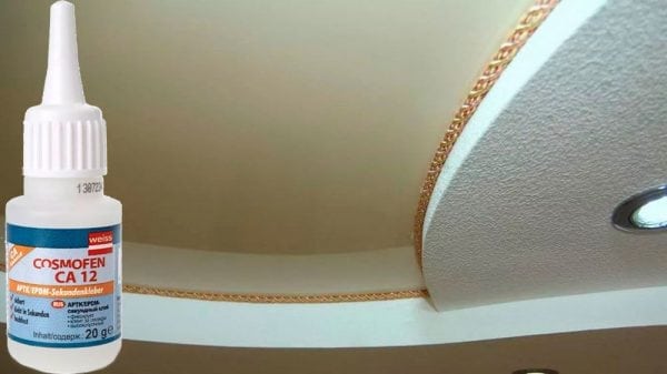 Cosmofen glue is suitable for gluing vinyl stretch ceilings