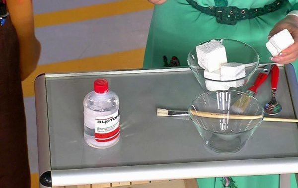 Līmes sagatavošanas process no acetona un polistirola