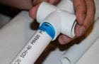 Using glue to join PVC pipes