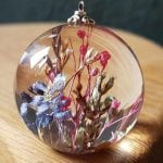 Clear resin jewelry