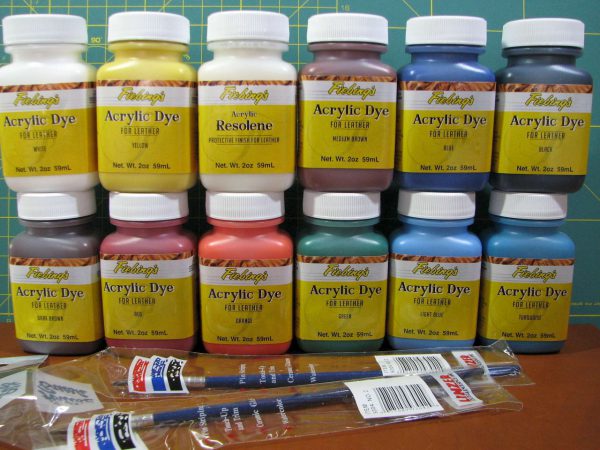 Acrylic paints for leather products