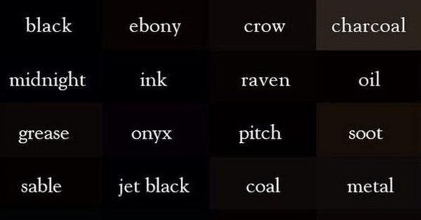 Tinten zwart