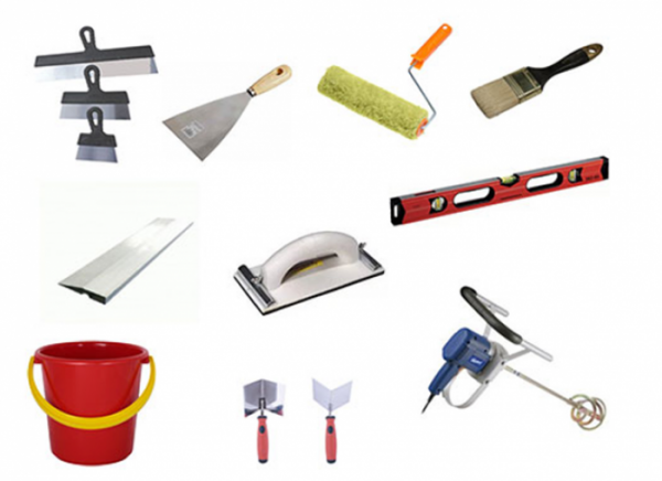 Kit de herramientas para sellar juntas entre placas de yeso-yeso