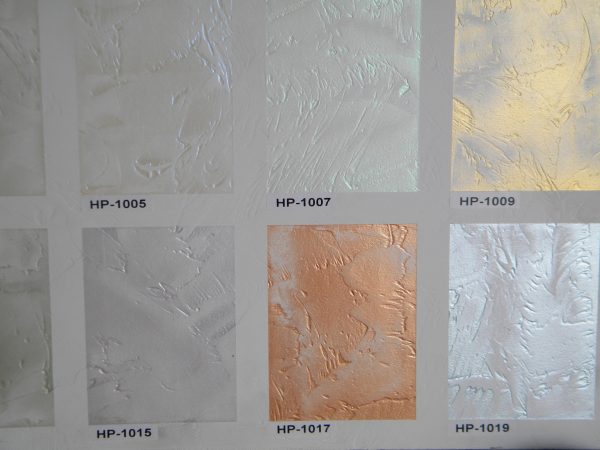 Pearlized paint for wallpaper for painting