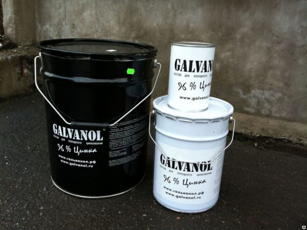 Samenstelling voor koud galvaniseren Galvanol