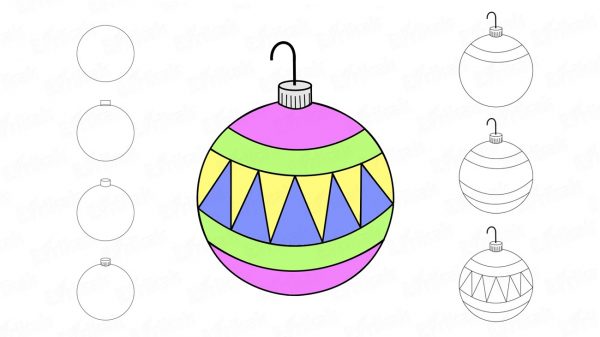 New Year Ball Coloring Procedure