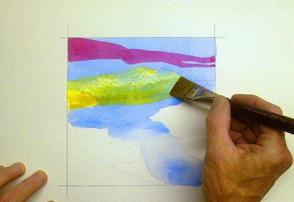 טכניקת זיגוג בצבעי מים
