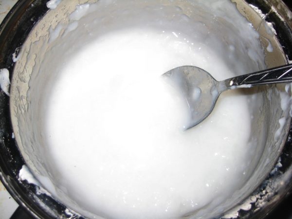 Preparación de una composición a base de harina.