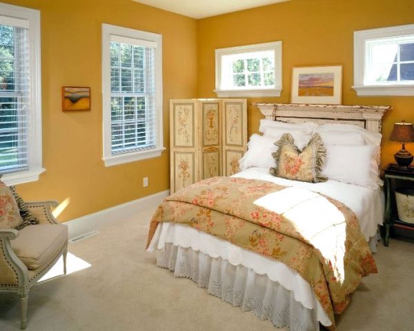 Mustard bedroom