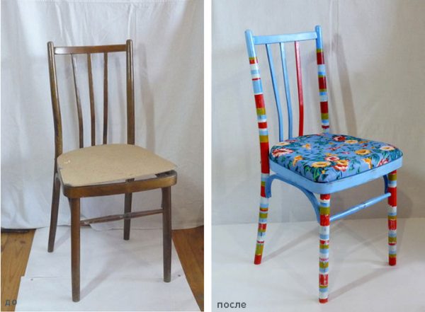 Herschilderde stoel