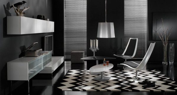 Siyah ve beyaz oda tasarımı