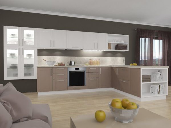 Warna sering digunakan untuk menghiasi perabot dapur.