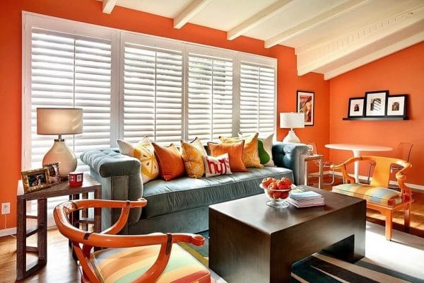 Orange blends well with white