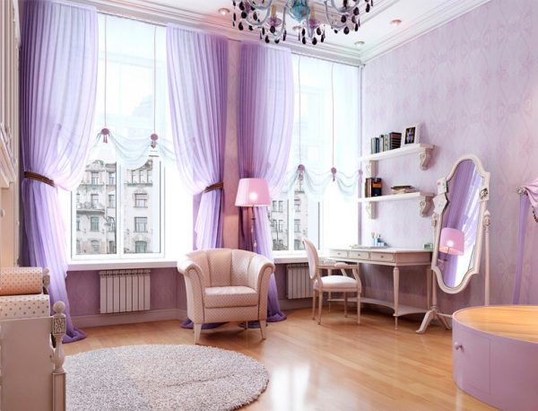 Az lila olyan helyiségekben használható, ahol jó természetes fény van.
