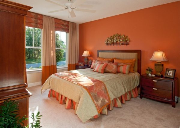 Color terracota en el dormitorio