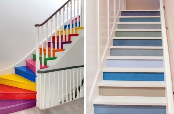 Multi-colored steps