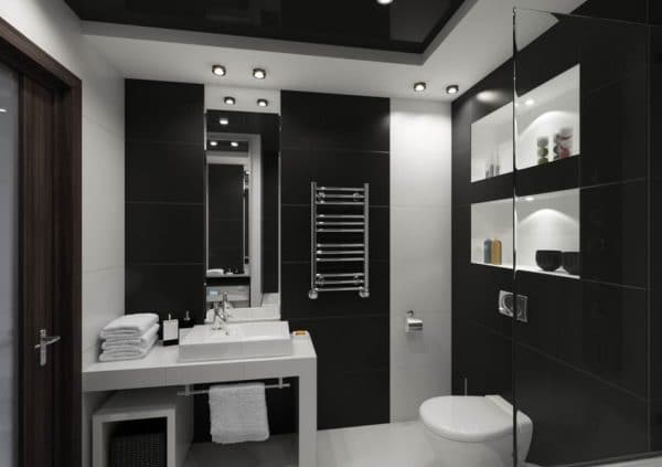 Modern stil i badrummet