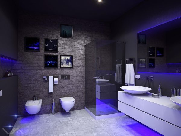 LED-valot kylpyhuoneessa